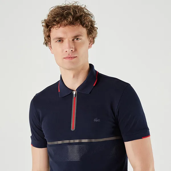 Áo Polo Nam Lacoste Men's Polo Shirt PH0204 04L Màu Xanh Navy Size 2 - 4