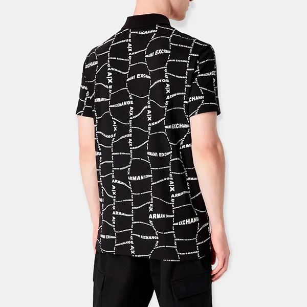 Áo Polo Nam Armani Exchange Stretch Cotton Polo Shirt 3RZFAEZJ9ZZ102EC Màu Đen Size XS