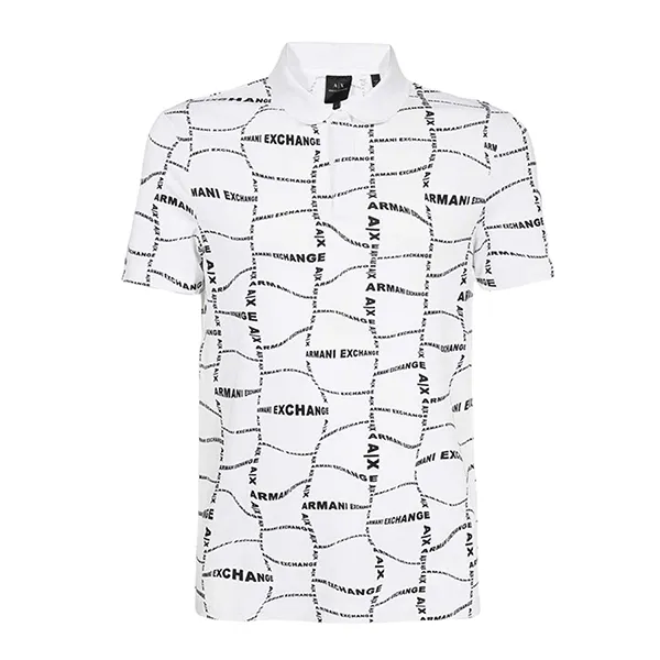 Áo Polo Nam Armani Exchange Stretch Cotton Polo Shirt 3RZFAEZJ9ZZ21BW Màu Trắng Size M - Thời trang - Vua Hàng Hiệu