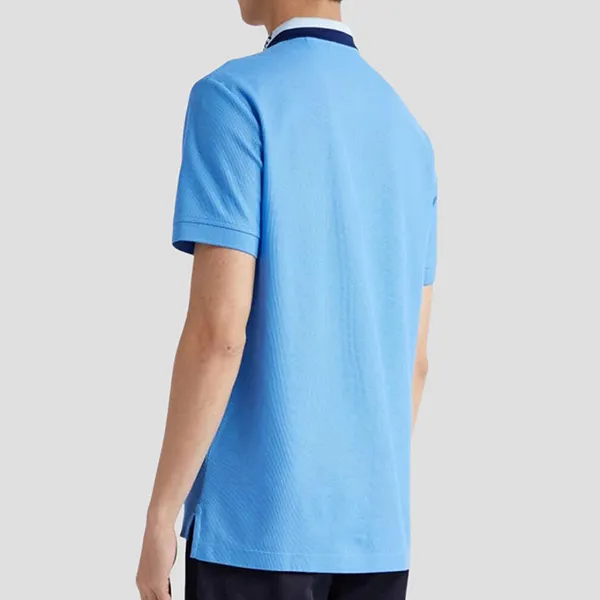 Áo Polo Nam Burberry Contrast-Collar Pique Polo Shirt 8070170 Màu Xanh Blue Size S - Thời trang - Vua Hàng Hiệu