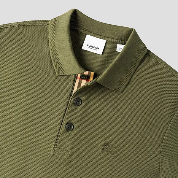 Áo Polo Nam Burberry Green Olive Eddie With Equestrian Knight Embroidered 8067586 Màu Xanh Olive Size XS - Thời trang - Vua Hàng Hiệu