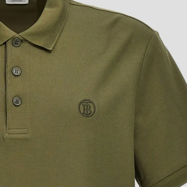 Áo Polo Nam Burberry Olive Green Logo Embroidered 8055226 Màu Xanh Olive - Thời trang - Vua Hàng Hiệu