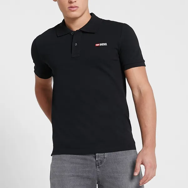 Áo Polo Nam Diesel T-Weet-Split Polo Shirt A00418RBAWH GA04 Màu Đen Size L