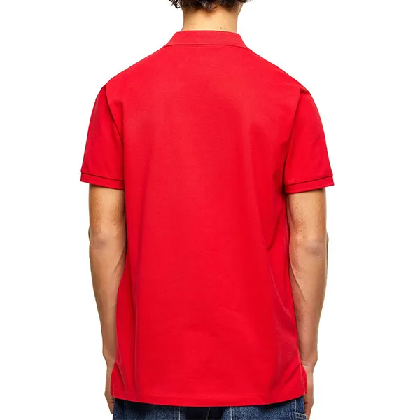 Áo Polo Nam Diesel A0008200MXZ GA04 Zip Detail Polo Shirt Màu Đỏ Size M