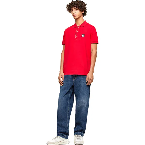 Áo Polo Nam Diesel A0008200MXZ GA04 Zip Detail Polo Shirt Màu Đỏ Size M