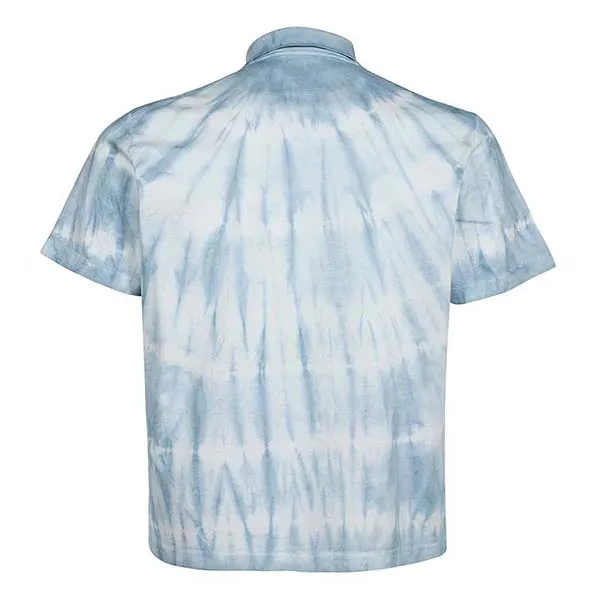 Áo Polo Nam Dsquared2 Blue Tie Dye Waves S74GL0062 S22427 Màu Xanh Nhạt Size M - 4