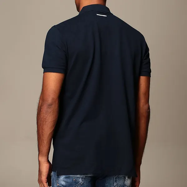 Áo Polo Nam Dsquared2 Cotton Shirt With Logo S74GL0044 Màu Xanh Navy Size M - Thời trang - Vua Hàng Hiệu