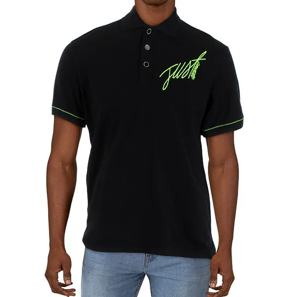 Áo Polo Nam Just Cavalli Polo Shirt S73GL0027 Màu Đen Size M - Thời trang - Vua Hàng Hiệu
