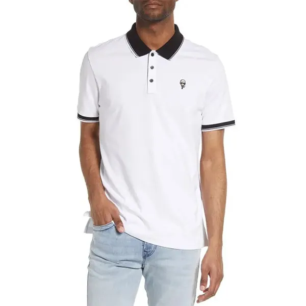 Áo Polo Nam Karl Lagerfeld Head Patch Polo Shirt LM2K4047 GB03 Màu Trắng Size L - Thời trang - Vua Hàng Hiệu