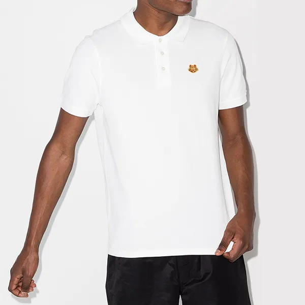 Áo Polo Nam Kenzo Tiger Crest Short Sleeve Polo Shirt 4PU01B Màu Trắng Size M - Thời trang - Vua Hàng Hiệu