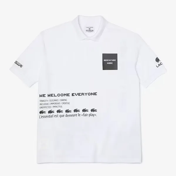 Áo Polo Nam Lacoste Adventure Mode Shirt PH381651001 PC03 Màu Trắng Size M