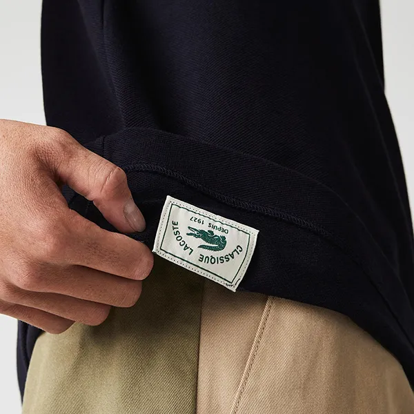 Áo Polo Nam Lacoste Men’s Classic Fit L1221 00 HDE Organic Cotton Piqué Shirt Màu Xanh Đen Size 3