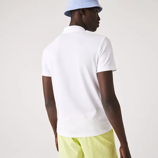 Áo Polo Nam Lacoste Men's Regular Fit Stretch Organic Cotton PH2049 00 001 Màu Trắng Họa Tiết Size 4