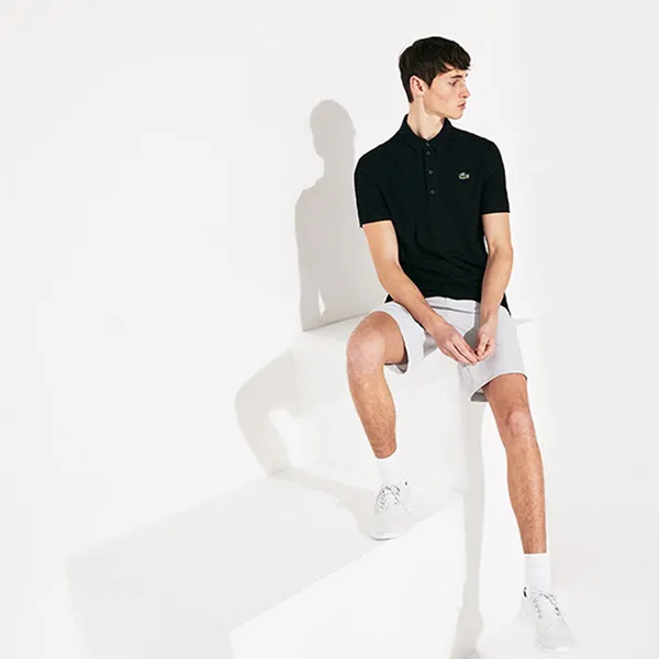 Áo Polo Nam Lacoste Men's Sport Textured Breathable Golf DH6844 031 Màu Đen Size 2 - Thời trang - Vua Hàng Hiệu