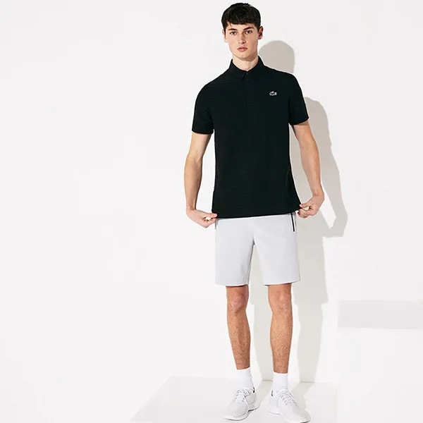 Áo Polo Nam Lacoste Men's Sport Textured Breathable Golf DH6844 031 Màu Đen Size 2 - Thời trang - Vua Hàng Hiệu