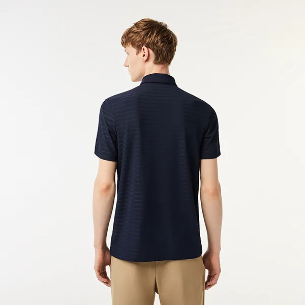 Áo Polo Nam Lacoste Men's Sport Textured Breathable Golf DH6844 166 Màu Xanh Navy Size 3