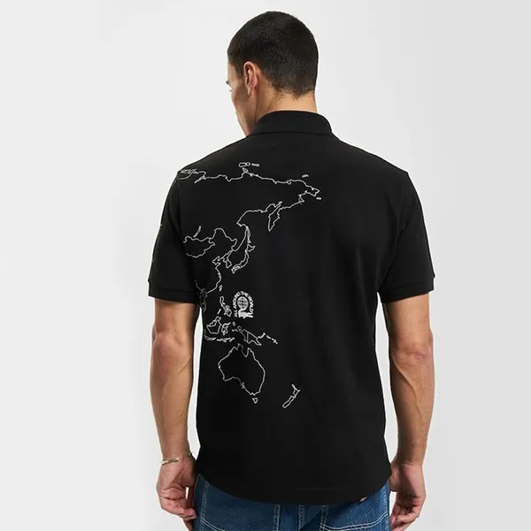 Áo Polo Nam Lacoste Original Printed Organic Cotton Shirt PH8046 51 031 Màu Đen Size 2 - Thời trang - Vua Hàng Hiệu