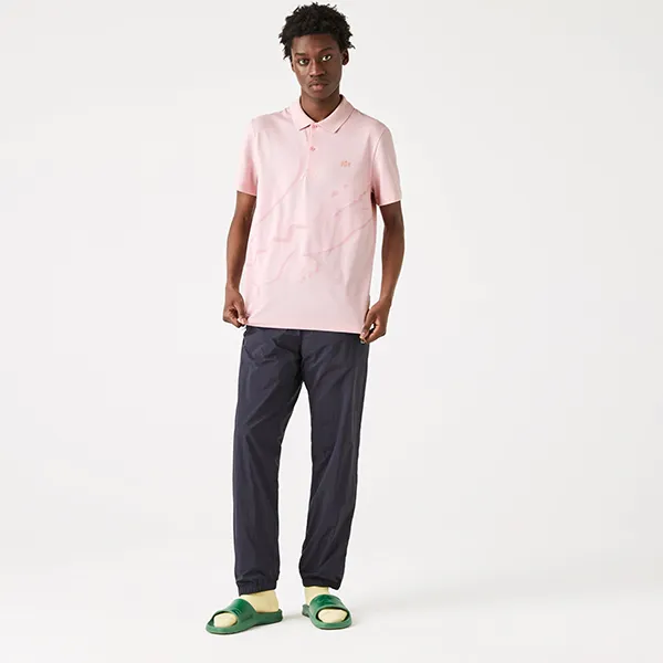 Áo Polo Nam Lacoste Regular Fit Stretch Organic Cotton Pink PH2049 00 HCQ Màu Hồng Size 3