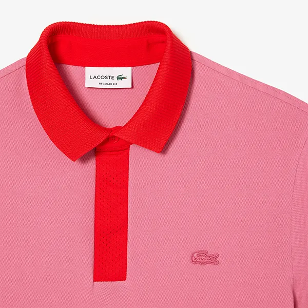 Áo Polo Nam Lacoste Smart Paris Shirt with cotton Petit Piqué PH5367 51 9HY Màu Hồng Đỏ Size 4