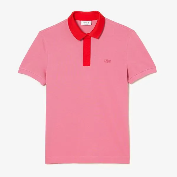 Áo Polo Nam Lacoste Smart Paris Shirt with cotton Petit Piqué PH5367 51 9HY Màu Hồng Đỏ Size 4