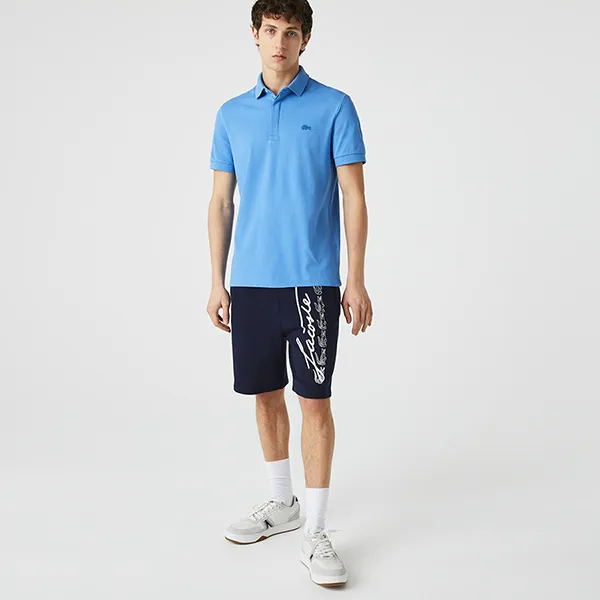 Áo Polo Nam Lacoste Smart Paris Stretch Cotton Piqué PH5522 00 L99 Shirt Màu Xanh Dương Size 2 - Thời trang - Vua Hàng Hiệu