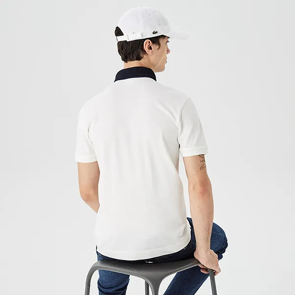 Áo Polo Nam Lacoste Smart Paris With Cotton Petit Piqué PH5367 51 EV0 Màu Trắng Size 6