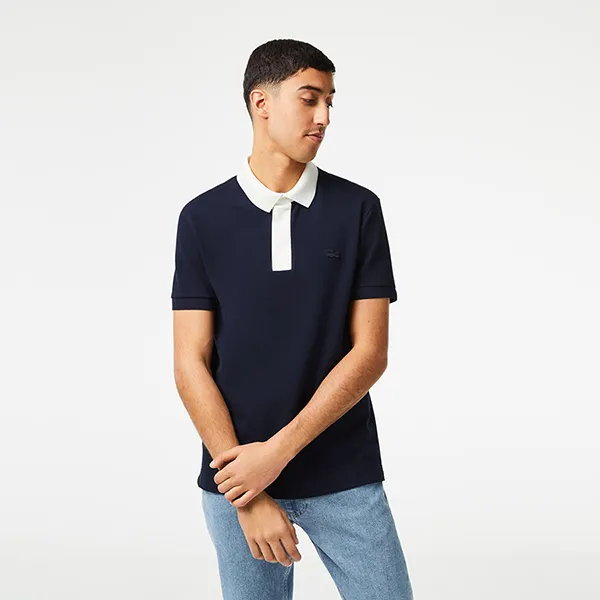 Áo Polo Nam Lacoste Smart Paris With Cotton Petit Piqué PH5367 51 HHW Màu Xanh Navy Size 5