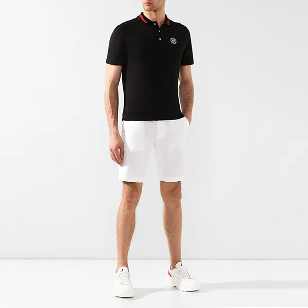 Áo Polo Nam Philipp Plein Sport Plein Cotton P19C MTK3374 SJY001N Màu Đen Size S