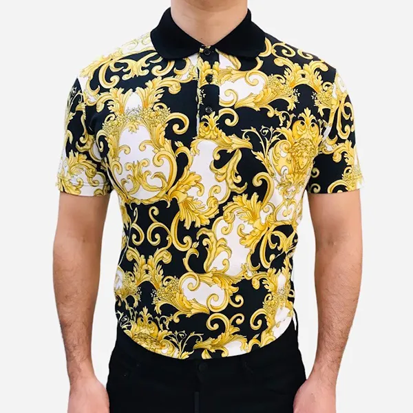 Áo Polo Nam Versace Jeans Couture Polo Shirt 1008281 Form To Màu Đen Vàng Size S