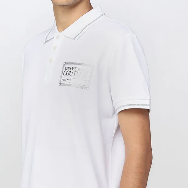 Áo Polo Nam Versace Jeans Couture Polo Shirt 73GAGT03 Màu Trắng Size L