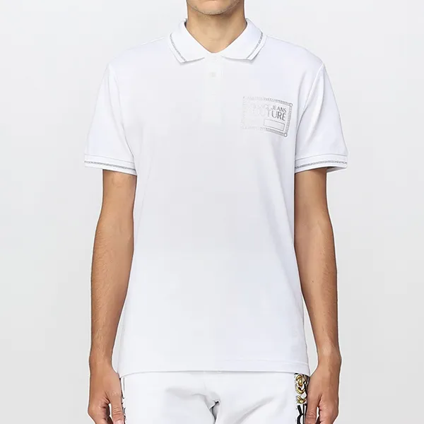 Áo Polo Nam Versace Jeans Couture Polo Shirt 73GAGT03 Màu Trắng Size L