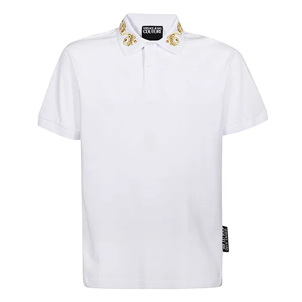 Áo Polo Nam Versace Jeans Couture Polo Shirt B3GVB7P6 Màu Trắng Size 48
