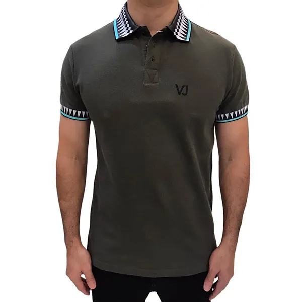 Áo Polo Nam Versace Jeans Couture VJ Polo Shirt B3GRB7P1 Màu Xanh Rêu Size XS - Thời trang - Vua Hàng Hiệu