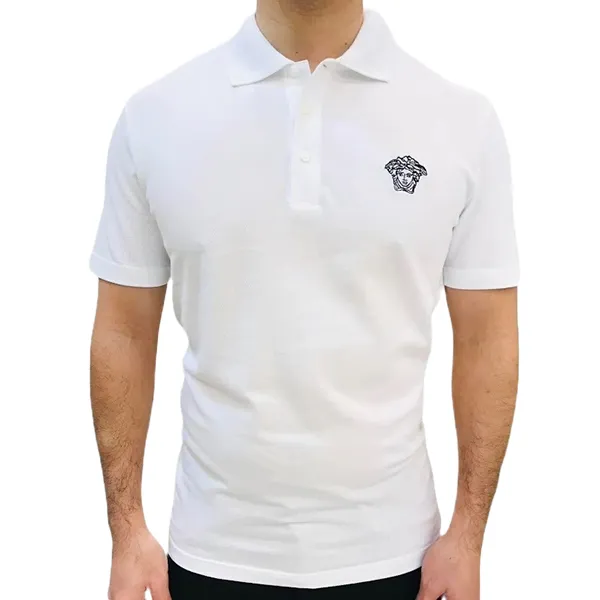 Áo Polo Nam Versace Medusa White Polo Shirt A895078 Màu Trắng Size S