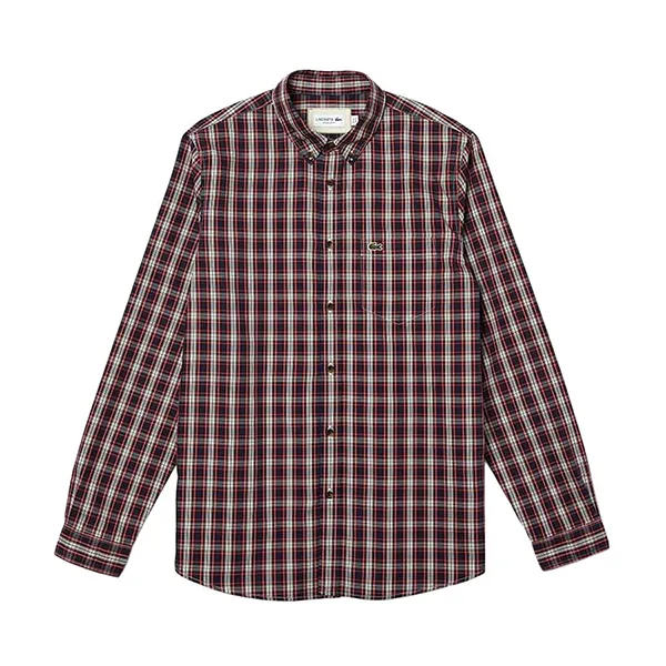 Áo Sơ Mi Dài Tay Nam Lacoste Men's Regular Fit Cotton Checked Oxford Shirt CH3983 8L1 Màu Kẻ Đỏ Size 38 - Thời trang - Vua Hàng Hiệu
