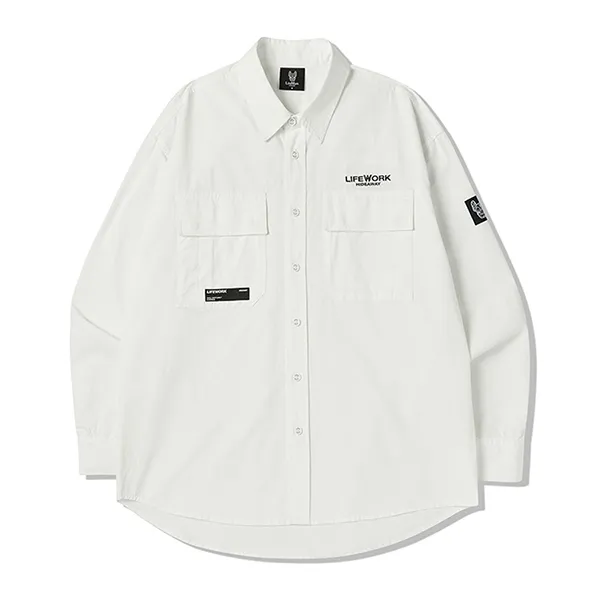 Áo Sơ Mi LifeWork Logo Two-Pocket Shirt LW245SR305 Màu Trắng