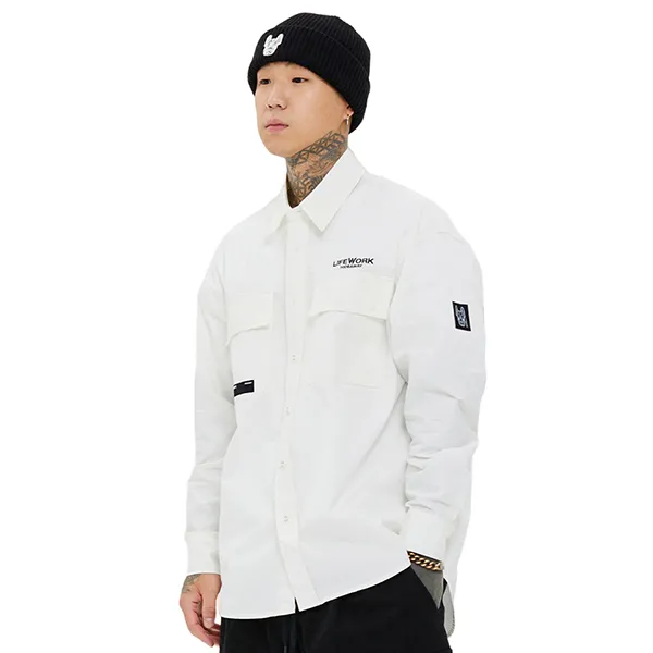 Áo Sơ Mi LifeWork Logo Two-Pocket Shirt LW245SR305 Màu Trắng