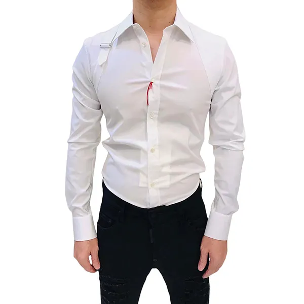 Áo Sơ Mi Nam Alexander Mcqueen Long Sleeve Shirt Màu Trắng Size S