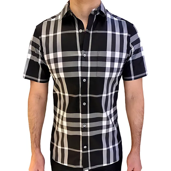 Áo Sơ Mi Nam Burberry 8004540 Màu Đen Trắng Size M - Thời trang - Vua Hàng Hiệu