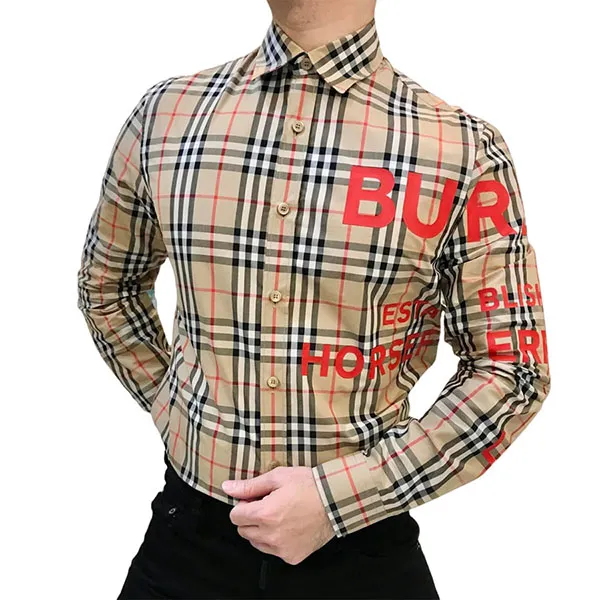 Áo Sơ Mi Nam Burberry Beige Novacheck Long Sleeve Button Front Cotton Shirt 8021789 Màu Be Size S - Thời trang - Vua Hàng Hiệu