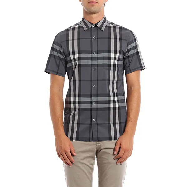 Áo Sơ Mi Nam Burberry Check Patterned Shirt 4003935 Màu Xám Size L - Thời trang - Vua Hàng Hiệu