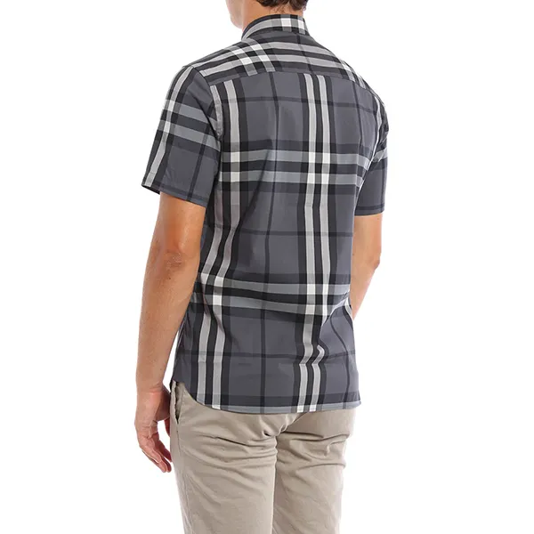 Áo Sơ Mi Nam Burberry Check Patterned Shirt 4003935 Màu Xám Size L - Thời trang - Vua Hàng Hiệu