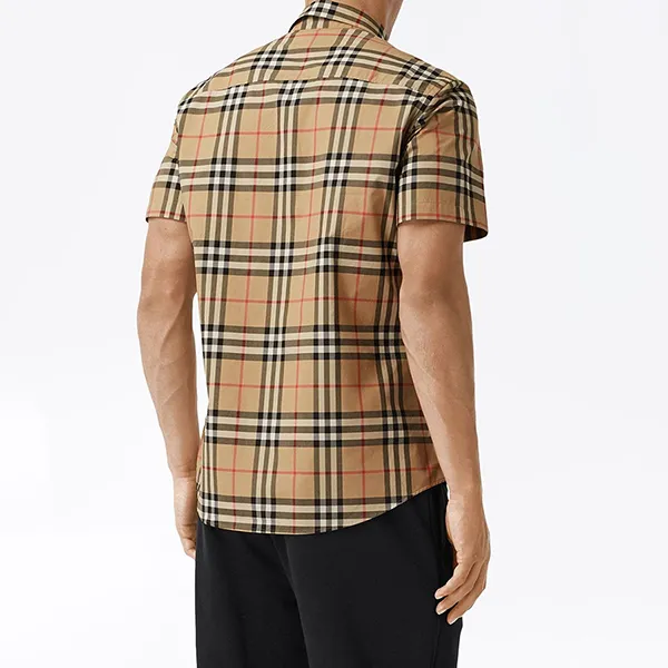 Áo Sơ Mi Nam Burberry Check Shortsleeve Shirt 8020869 Phối Màu Size XS