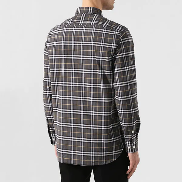 Áo Sơ Mi Nam Burberry Cotton Shirt 8004833 Phối Màu Size M