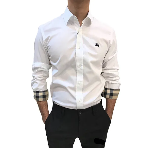 Áo Sơ Mi Nam Burberry Long-sleeve 8036292 Màu Trắng Size M
