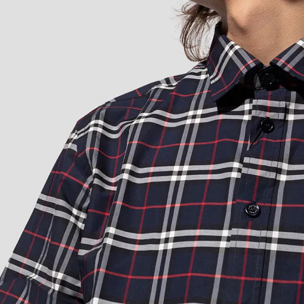 Áo Sơ Mi Nam Burberry Short Sleeve Check Printed 8020964 Phối Màu