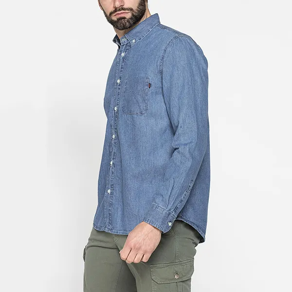 Áo Sơ Mi Nam Carrera Jeans Classic Shirt Light Denim 205A1005A_500 Màu Xanh Nhạt Size M - Thời trang - Vua Hàng Hiệu