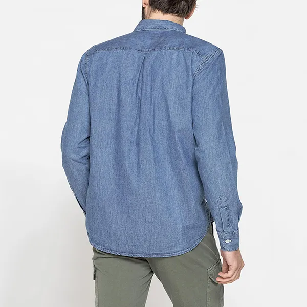 Áo Sơ Mi Nam Carrera Jeans Classic Shirt Light Denim 205A1005A_500 Màu Xanh Nhạt Size M - Thời trang - Vua Hàng Hiệu