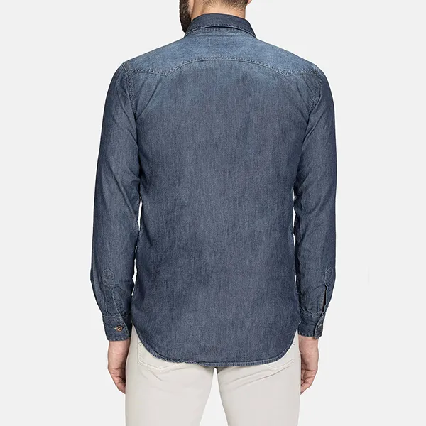Áo Sơ Mi Nam Carrera Jeans Long Sleeve Light Denim Shirt 2101005X_710 Màu Xanh Đậm Size M - Thời trang - Vua Hàng Hiệu