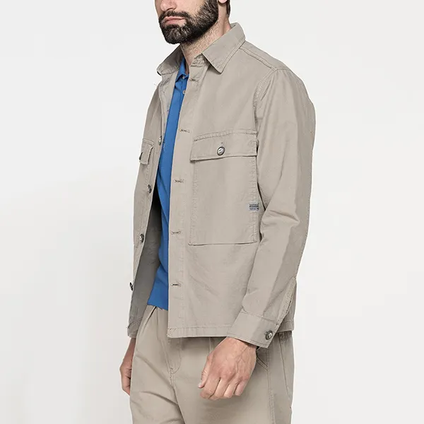 Áo Sơ Mi Nam Carrera Jeans Utility Overshirt 4111167X_262 Màu Khaki Size M